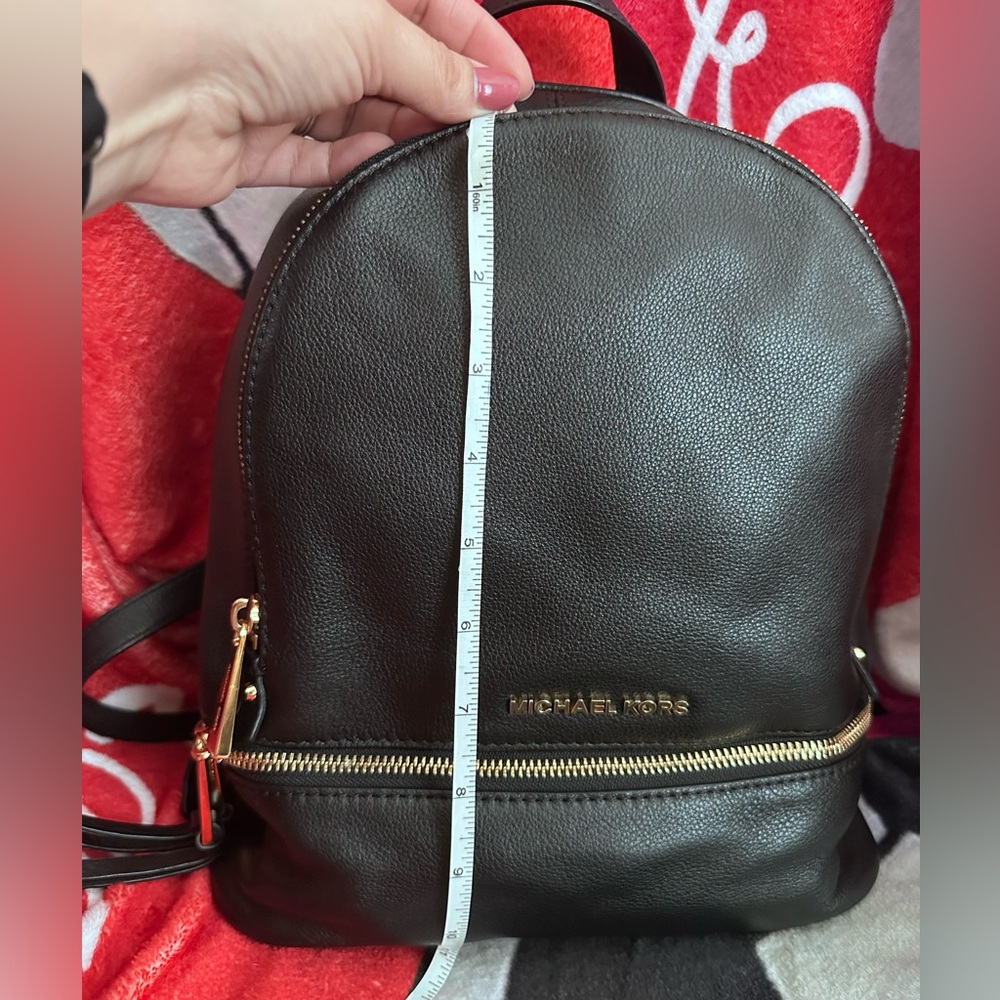 Michael Kors Black Leather Backpack with Gold Zippers Never used- BEAUTIFUL